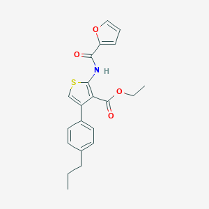 molecular formula C21H21NO4S B450545 Ethyl 2-(2-furoylamino)-4-(4-propylphenyl)thiophene-3-carboxylate 