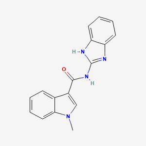 molecular formula C17H14N4O B4505478 N-(1,3-dihydro-2H-benzimidazol-2-ylidene)-1-methyl-1H-indole-3-carboxamide 