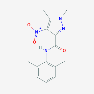 molecular formula C14H16N4O3 B450563 N-(2,6-dimethylphenyl)-1,5-dimethyl-4-nitro-1H-pyrazole-3-carboxamide 