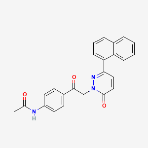 molecular formula C24H19N3O3 B4505637 N-(4-{2-[3-(1-naphthyl)-6-oxo-1(6H)-pyridazinyl]acetyl}phenyl)acetamide 