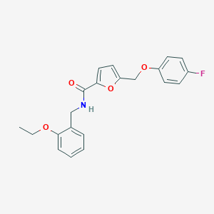 molecular formula C21H20FNO4 B450591 N-[(2-ethoxyphenyl)methyl]-5-[(4-fluorophenoxy)methyl]furan-2-carboxamide 