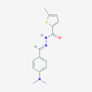 molecular formula C15H17N3OS B450592 N'-[4-(dimethylamino)benzylidene]-5-methyl-2-thiophenecarbohydrazide 