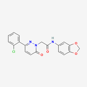 molecular formula C19H14ClN3O4 B4506028 N-(1,3-benzodioxol-5-yl)-2-[3-(2-chlorophenyl)-6-oxopyridazin-1(6H)-yl]acetamide 