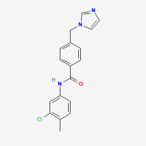 molecular formula C18H16ClN3O B4506306 N-(3-chloro-4-methylphenyl)-4-(imidazol-1-ylmethyl)benzamide 