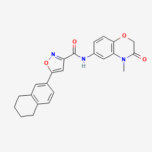 molecular formula C23H21N3O4 B4506433 N-(4-methyl-3-oxo-3,4-dihydro-2H-1,4-benzoxazin-6-yl)-5-(5,6,7,8-tetrahydronaphthalen-2-yl)-1,2-oxazole-3-carboxamide 