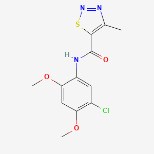 molecular formula C12H12ClN3O3S B4506466 N-(5-chloro-2,4-dimethoxyphenyl)-4-methyl-1,2,3-thiadiazole-5-carboxamide 