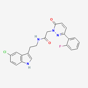 molecular formula C22H18ClFN4O2 B4506500 N-[2-(5-chloro-1H-indol-3-yl)ethyl]-2-[3-(2-fluorophenyl)-6-oxopyridazin-1(6H)-yl]acetamide 