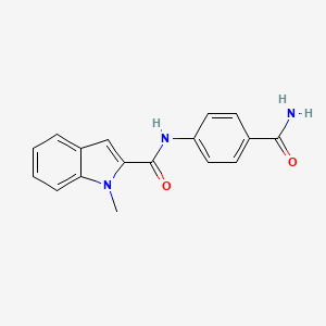 molecular formula C17H15N3O2 B4506563 N-(4-carbamoylphenyl)-1-methyl-1H-indole-2-carboxamide 