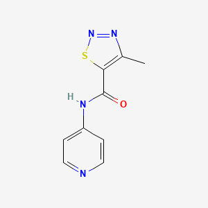 molecular formula C9H8N4OS B4506577 4-methyl-N-(pyridin-4-yl)-1,2,3-thiadiazole-5-carboxamide 