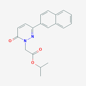 molecular formula C19H18N2O3 B4506687 propan-2-yl [3-(naphthalen-2-yl)-6-oxopyridazin-1(6H)-yl]acetate 