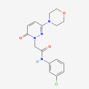 molecular formula C16H17ClN4O3 B4506722 N-(3-chlorophenyl)-2-[3-(morpholin-4-yl)-6-oxopyridazin-1(6H)-yl]acetamide 