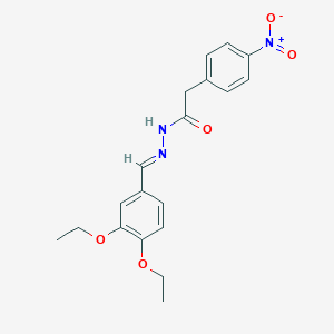 molecular formula C19H21N3O5 B450673 N'-(3,4-diethoxybenzylidene)-2-{4-nitrophenyl}acetohydrazide 