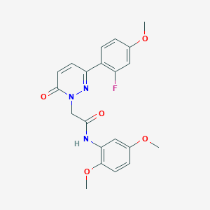 molecular formula C21H20FN3O5 B4506782 N-(2,5-dimethoxyphenyl)-2-[3-(2-fluoro-4-methoxyphenyl)-6-oxopyridazin-1(6H)-yl]acetamide 