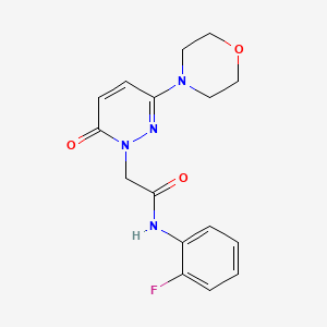 molecular formula C16H17FN4O3 B4506795 N-(2-fluorophenyl)-2-[3-(morpholin-4-yl)-6-oxopyridazin-1(6H)-yl]acetamide 