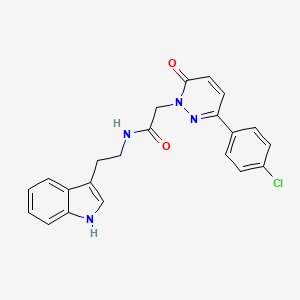 molecular formula C22H19ClN4O2 B4506909 2-[3-(4-chlorophenyl)-6-oxopyridazin-1(6H)-yl]-N-[2-(1H-indol-3-yl)ethyl]acetamide 