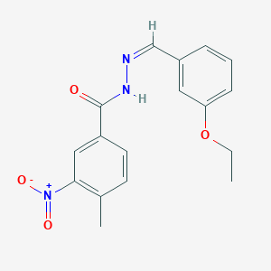 molecular formula C17H17N3O4 B450691 N'-(3-ethoxybenzylidene)-3-nitro-4-methylbenzohydrazide 