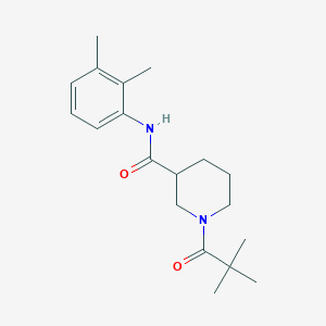 molecular formula C19H28N2O2 B4506961 N-(2,3-dimethylphenyl)-1-(2,2-dimethylpropanoyl)piperidine-3-carboxamide 