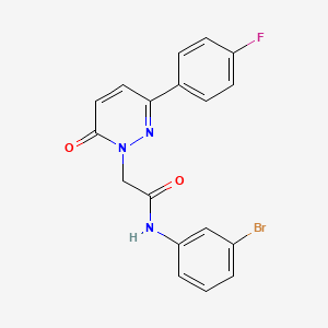 molecular formula C18H13BrFN3O2 B4506983 N-(3-bromophenyl)-2-(3-(4-fluorophenyl)-6-oxopyridazin-1(6H)-yl)acetamide 