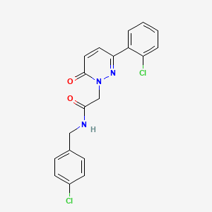 molecular formula C19H15Cl2N3O2 B4507027 N-(4-chlorobenzyl)-2-(3-(2-chlorophenyl)-6-oxopyridazin-1(6H)-yl)acetamide 