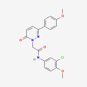 molecular formula C20H18ClN3O4 B4507035 N-(3-chloro-4-methoxyphenyl)-2-(3-(4-methoxyphenyl)-6-oxopyridazin-1(6H)-yl)acetamide 