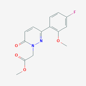 molecular formula C14H13FN2O4 B4507097 methyl [3-(4-fluoro-2-methoxyphenyl)-6-oxopyridazin-1(6H)-yl]acetate 