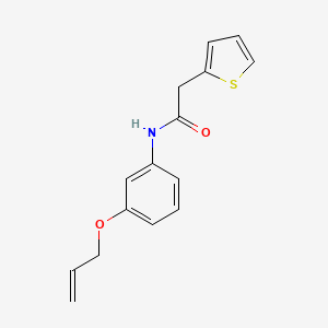 molecular formula C15H15NO2S B4507148 N-[3-(allyloxy)phenyl]-2-(2-thienyl)acetamide 