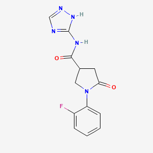 molecular formula C13H12FN5O2 B4507152 1-(2-fluorophenyl)-5-oxo-N-(4H-1,2,4-triazol-3-yl)pyrrolidine-3-carboxamide 