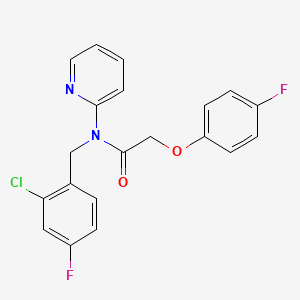 molecular formula C20H15ClF2N2O2 B4507158 N-[(2-CHLORO-4-FLUOROPHENYL)METHYL]-2-(4-FLUOROPHENOXY)-N-(PYRIDIN-2-YL)ACETAMIDE 