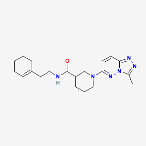 molecular formula C20H28N6O B4507171 N-[2-(cyclohex-1-en-1-yl)ethyl]-1-(3-methyl[1,2,4]triazolo[4,3-b]pyridazin-6-yl)piperidine-3-carboxamide 