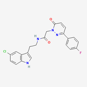 molecular formula C22H18ClFN4O2 B4507204 N-(2-(5-chloro-1H-indol-3-yl)ethyl)-2-(3-(4-fluorophenyl)-6-oxopyridazin-1(6H)-yl)acetamide 