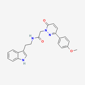 molecular formula C23H22N4O3 B4507211 N-(2-(1H-indol-3-yl)ethyl)-2-(3-(4-methoxyphenyl)-6-oxopyridazin-1(6H)-yl)acetamide 
