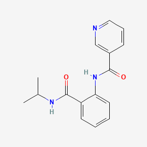 molecular formula C16H17N3O2 B4507259 N-[2-(propan-2-ylcarbamoyl)phenyl]pyridine-3-carboxamide 