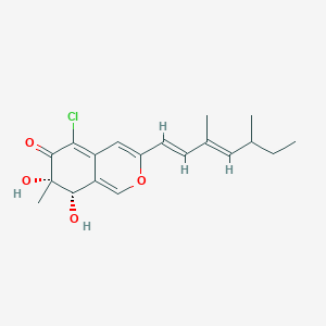 molecular formula C19H23ClO4 B045073 (7S,8S)-5-chloro-3-[(1E,3E)-3,5-dimethylhepta-1,3-dienyl]-7,8-dihydroxy-7-methyl-8H-isochromen-6-one CAS No. 119993-48-5