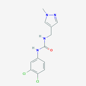 molecular formula C12H12Cl2N4O B450733 N-(3,4-dichlorophenyl)-N'-[(1-methyl-1H-pyrazol-4-yl)methyl]urea 