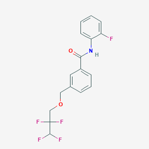 molecular formula C17H14F5NO2 B450741 N-(2-fluorophenyl)-3-[(2,2,3,3-tetrafluoropropoxy)methyl]benzamide 