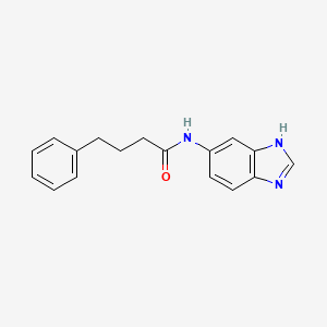 molecular formula C17H17N3O B4507490 N-(1H-benzimidazol-5-yl)-4-phenylbutanamide 