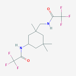 molecular formula C14H20F6N2O2 B450757 2,2,2-trifluoro-N-({1,3,3-trimethyl-5-[(trifluoroacetyl)amino]cyclohexyl}methyl)acetamide 