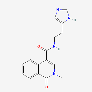 molecular formula C16H16N4O2 B4507608 N-[2-(1H-imidazol-4-yl)ethyl]-2-methyl-1-oxo-1,2-dihydroisoquinoline-4-carboxamide 