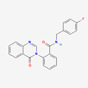 molecular formula C22H16FN3O2 B4507776 N-(4-fluorobenzyl)-2-(4-oxoquinazolin-3(4H)-yl)benzamide 
