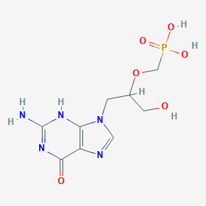 molecular formula C9H14N5O6P B045079 9-(3-Hydroxy-2-phosphonomethoxypropyl)guanine CAS No. 113852-36-1