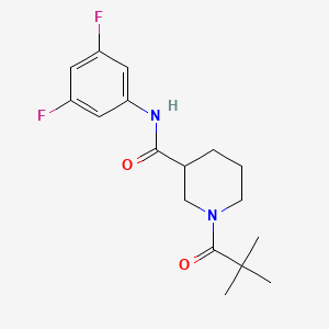 molecular formula C17H22F2N2O2 B4508017 N-(3,5-difluorophenyl)-1-(2,2-dimethylpropanoyl)piperidine-3-carboxamide 