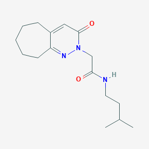 molecular formula C16H25N3O2 B4508068 N~1~-isopentyl-2-(3-oxo-3,5,6,7,8,9-hexahydro-2H-cyclohepta[c]pyridazin-2-yl)acetamide 