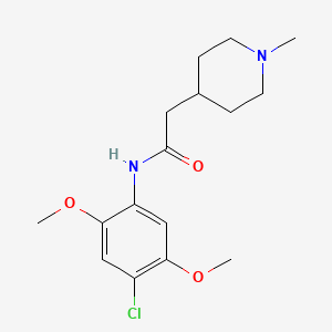 molecular formula C16H23ClN2O3 B4508087 N-(4-chloro-2,5-dimethoxyphenyl)-2-(1-methyl-4-piperidinyl)acetamide 