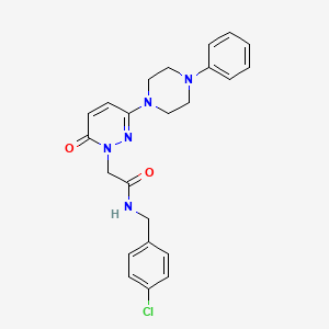 molecular formula C23H24ClN5O2 B4508089 N-(4-chlorobenzyl)-2-[6-oxo-3-(4-phenylpiperazin-1-yl)pyridazin-1(6H)-yl]acetamide 