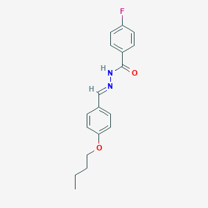 molecular formula C18H19FN2O2 B450809 N'-(4-butoxybenzylidene)-4-fluorobenzohydrazide 