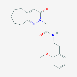 molecular formula C20H25N3O3 B4508127 N~1~-(2-methoxyphenethyl)-2-(3-oxo-3,5,6,7,8,9-hexahydro-2H-cyclohepta[c]pyridazin-2-yl)acetamide 