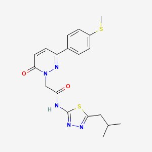 molecular formula C19H21N5O2S2 B4508161 N-[5-(2-methylpropyl)-1,3,4-thiadiazol-2-yl]-2-{3-[4-(methylsulfanyl)phenyl]-6-oxopyridazin-1(6H)-yl}acetamide 