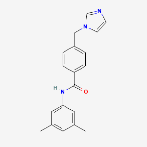 molecular formula C19H19N3O B4508196 N-(3,5-dimethylphenyl)-4-(imidazol-1-ylmethyl)benzamide 