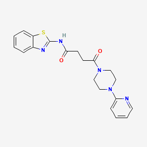 molecular formula C20H21N5O2S B4508204 N-[(2Z)-1,3-benzothiazol-2(3H)-ylidene]-4-oxo-4-[4-(pyridin-2-yl)piperazin-1-yl]butanamide 