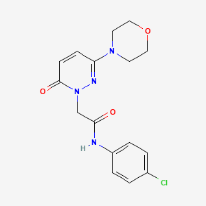 molecular formula C16H17ClN4O3 B4508212 N-(4-chlorophenyl)-2-[3-(morpholin-4-yl)-6-oxopyridazin-1(6H)-yl]acetamide 